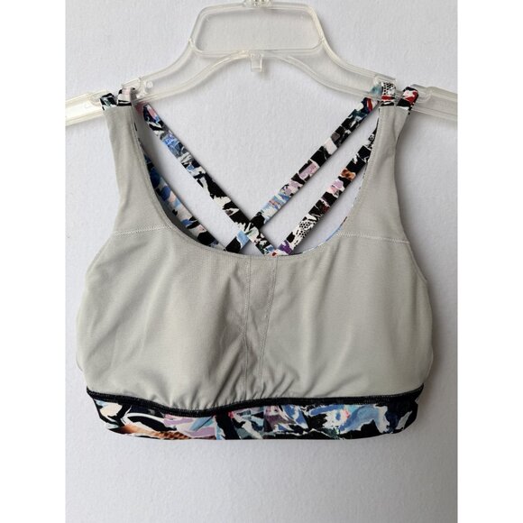 Lululemon Size 6 Multicolor Energy Bra Longline Strappy Sports Bra With Crisscro - Picture 6 of 9